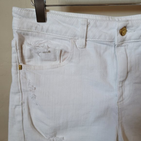 Anthropologie Pilcro and the Letterpress Script Distressed Cutoff Denim Shorts - Picture 3 of 15